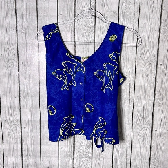 Rima beachwear 2-pc dolphin print pants and top set size large - Picture 11 of 16